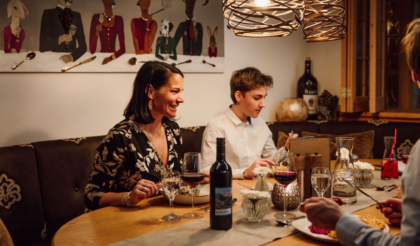 Gemütliches Abendessen im Hotel Bergheimat im Salzburger Land