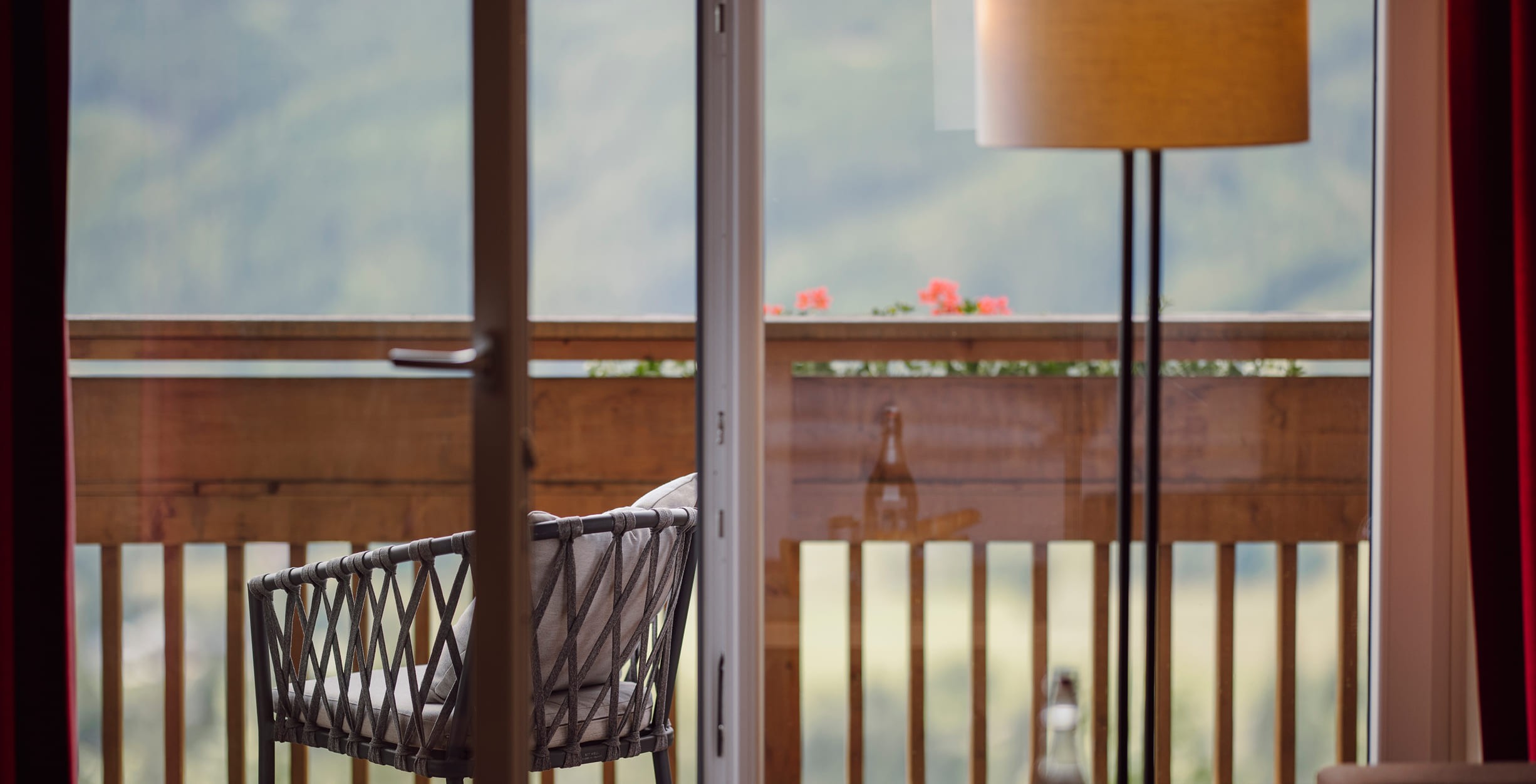 Stimmungsbild mit Blick auf den Balkon 