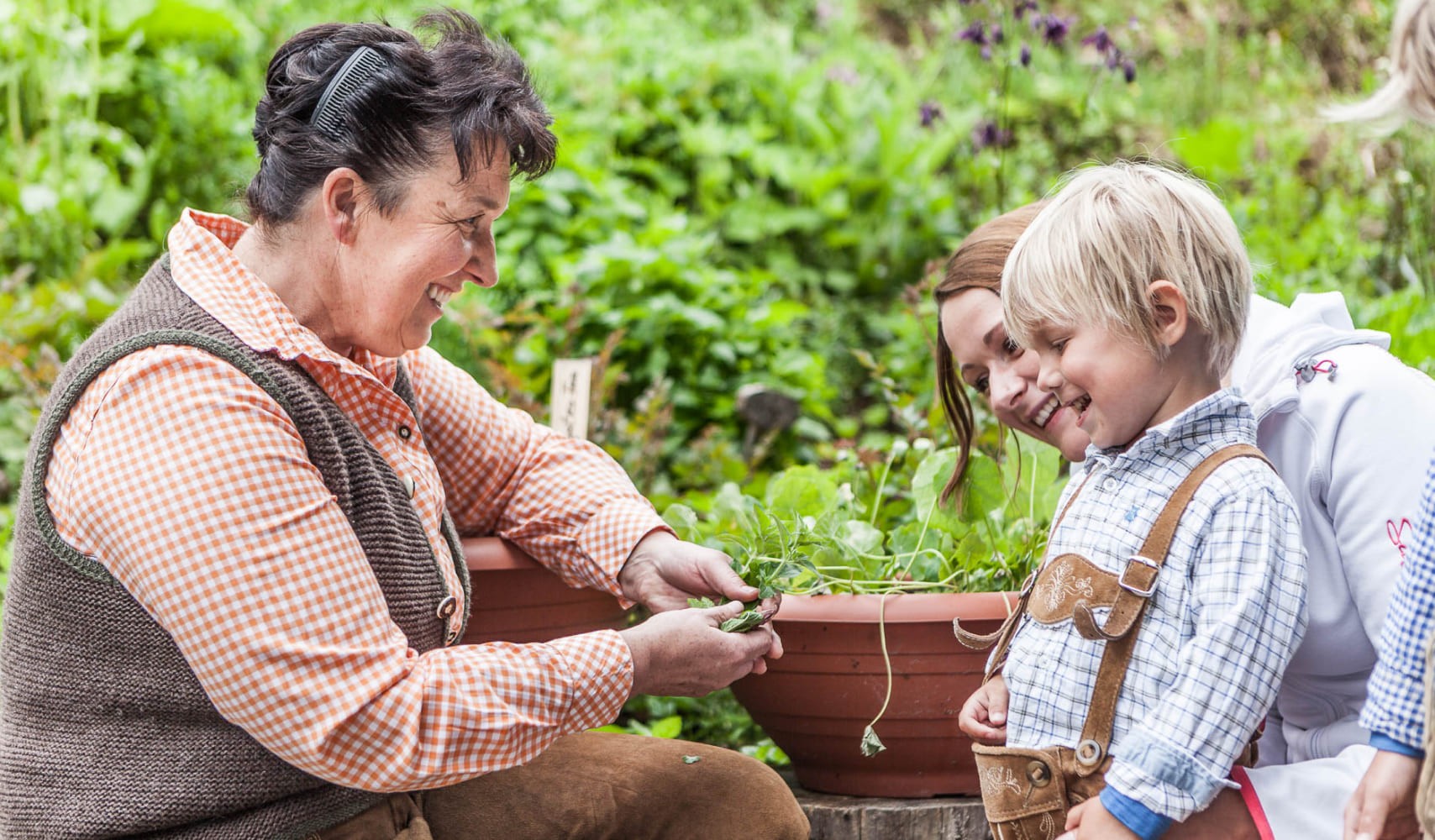 Bei Kräuterwanderungen mit der Familie die Natur des Salzburgerlands entdecken © Hochkönig Tourismus GmbH / Felsch
