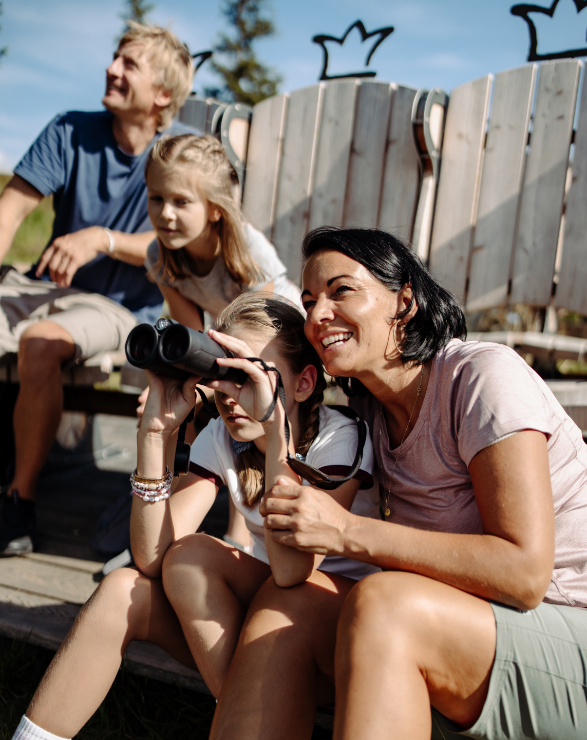 Familie mit Wandergugger