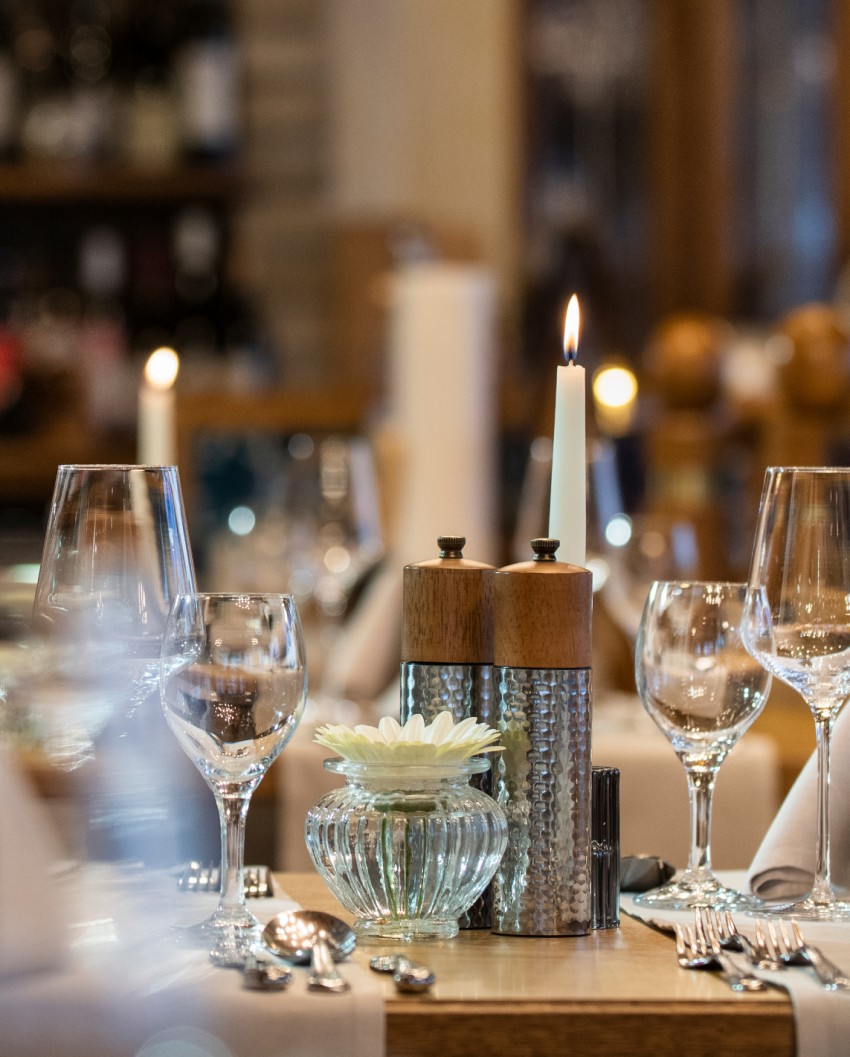 Gourmetgericht mit Weinbegleitung