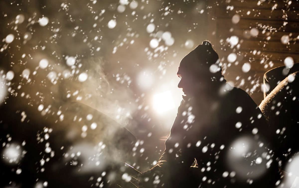 Schneegestöber beim Winterurlaub am Hochkönig