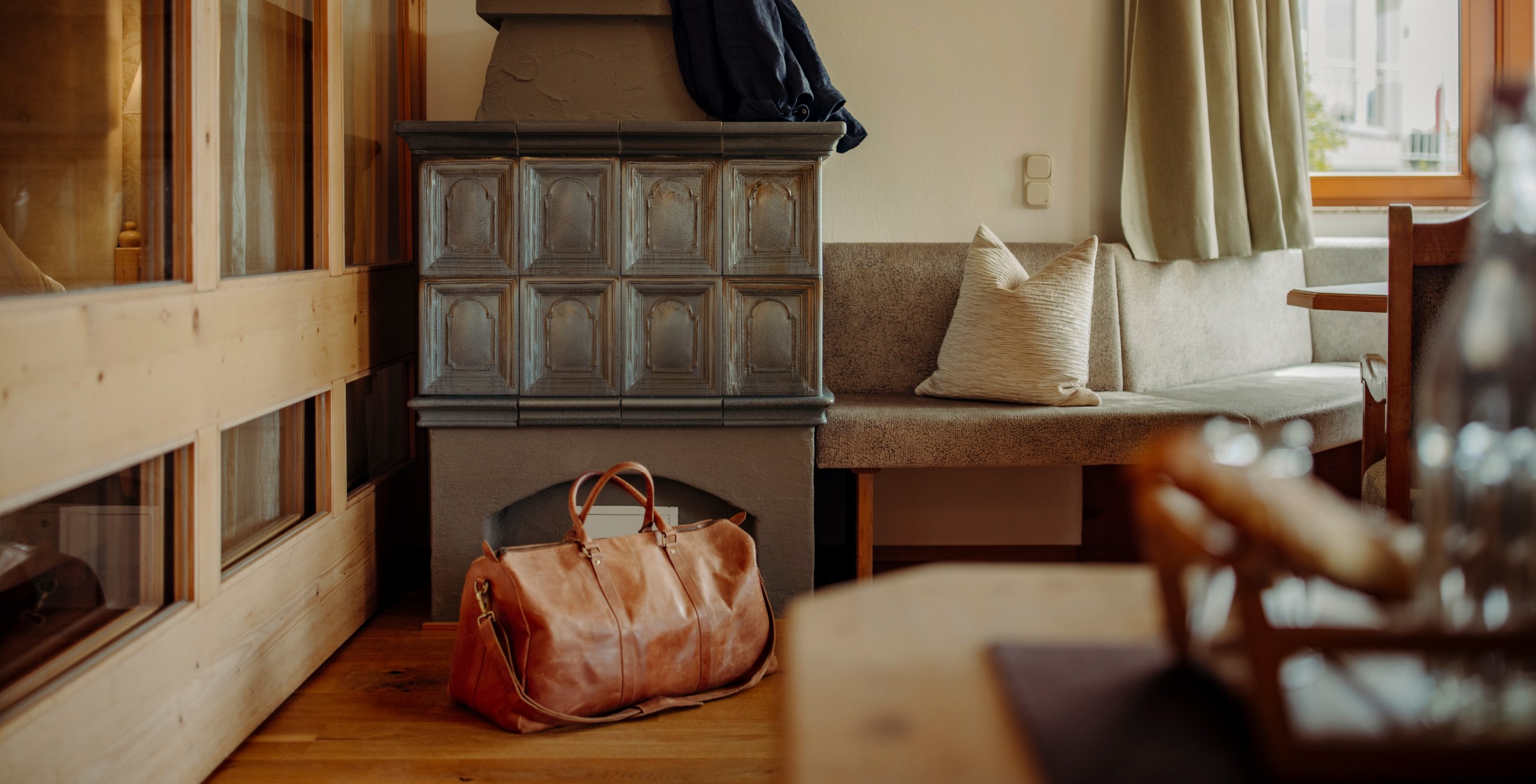 Kamin mit weekender in der Juniorsuite