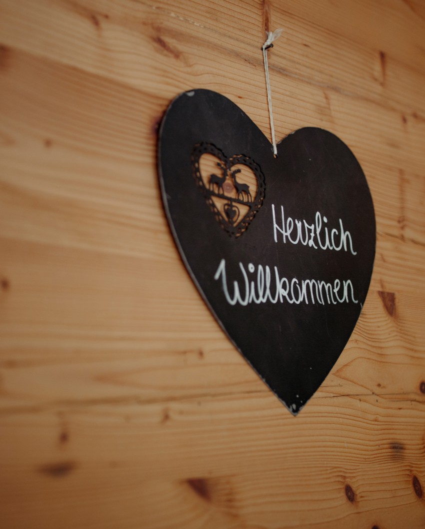 Herzchen bei den Zimmer in der Bergheimat